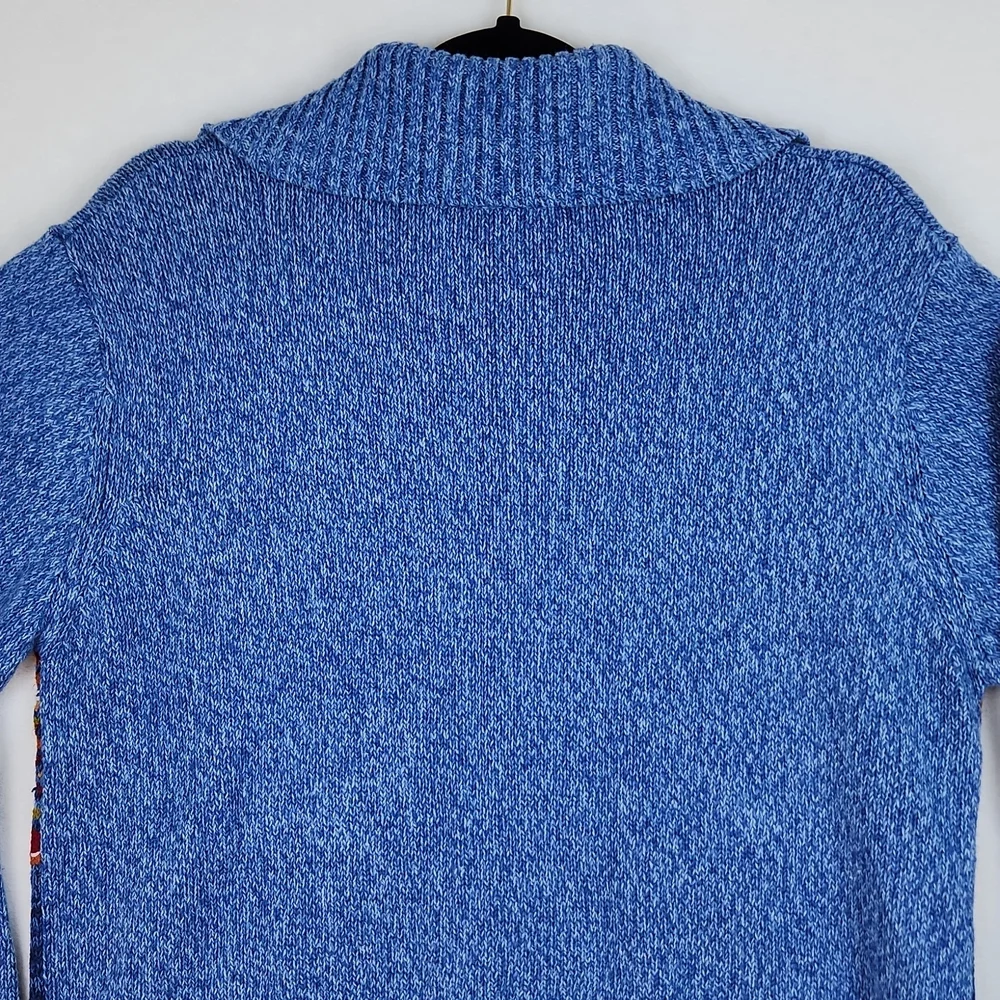 Vintage Erika Women's Zippered Knit Sweater Cardigan Blue Size Medium NWT - Picture 10 of 11